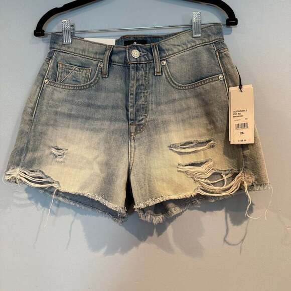 7 For All Mankind Monroe Cut Off Jean Shorts - Picture 1 of 5